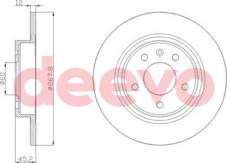 DEEVO BD22820 - Disque de frein cwaw.fr