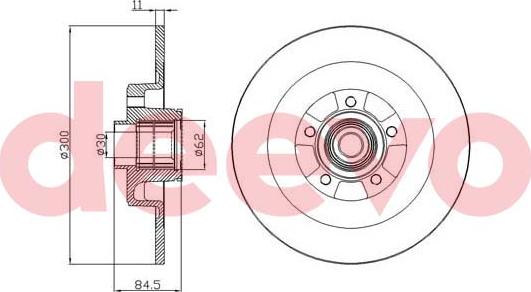 DEEVO BD22760 - Disque de frein cwaw.fr