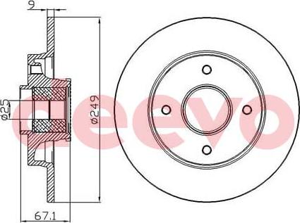 DEEVO BD22720 - Disque de frein cwaw.fr