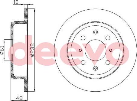 DEEVO BD27660 - Disque de frein cwaw.fr