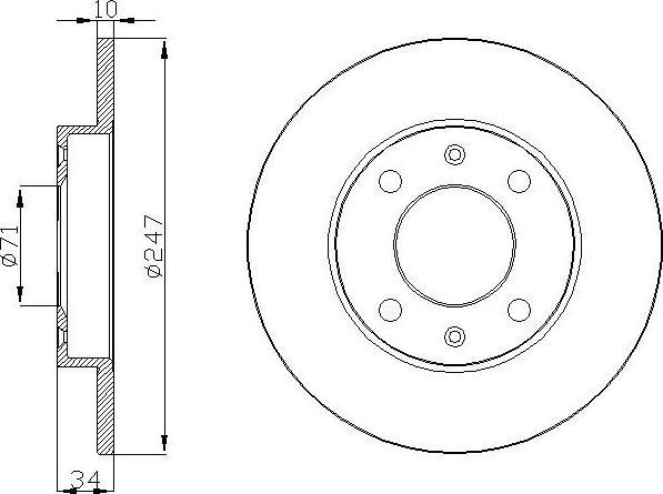 DEEVO BD27080 - Disque de frein cwaw.fr