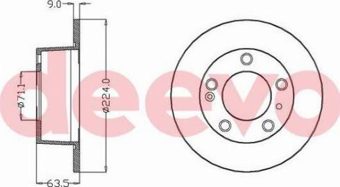 DEEVO BD27100 - Disque de frein cwaw.fr