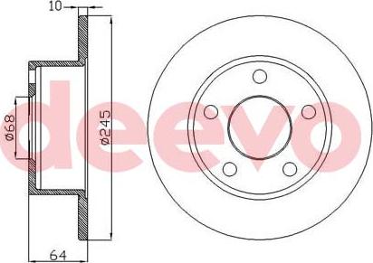 DEEVO BD27800 - Disque de frein cwaw.fr