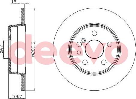 DEEVO BD27880 - Disque de frein cwaw.fr