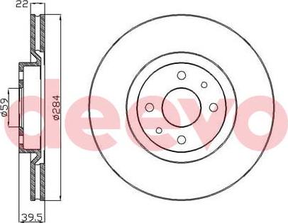 DEEVO BD27340 - Disque de frein cwaw.fr