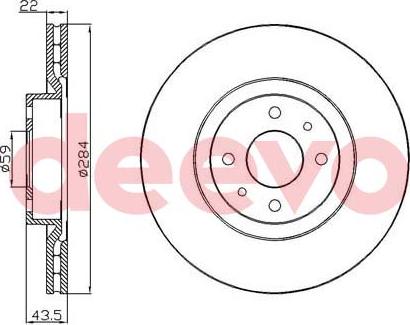 DEEVO BD27360 - Disque de frein cwaw.fr