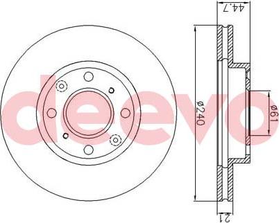 DEEVO BD27380 - Disque de frein cwaw.fr