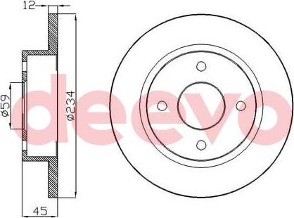 DEEVO BD27240 - Disque de frein cwaw.fr