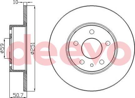 DEEVO BD27220 - Disque de frein cwaw.fr