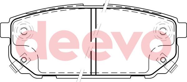 DEEVO BP59980 - Kit de plaquettes de frein, frein à disque cwaw.fr