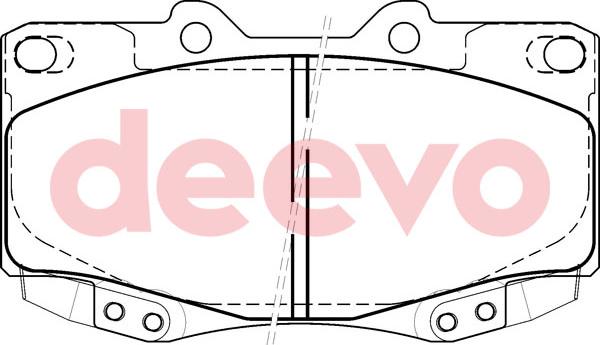 DEEVO BP59580 - Kit de plaquettes de frein, frein à disque cwaw.fr