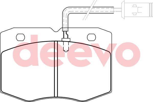 DEEVO BP59180 - Kit de plaquettes de frein, frein à disque cwaw.fr