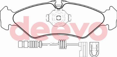 DEEVO BP59120 - Kit de plaquettes de frein, frein à disque cwaw.fr