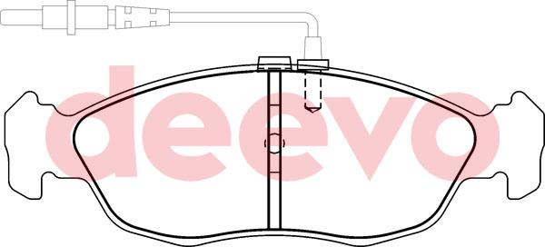 DEEVO BP59860 - Kit de plaquettes de frein, frein à disque cwaw.fr