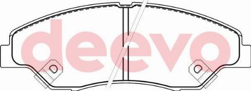 DEEVO BP59200 - Kit de plaquettes de frein, frein à disque cwaw.fr