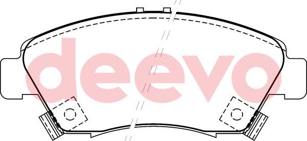 DEEVO BP59700 - Kit de plaquettes de frein, frein à disque cwaw.fr