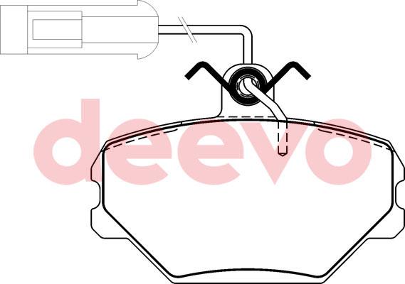 DEEVO BP54960 - Kit de plaquettes de frein, frein à disque cwaw.fr