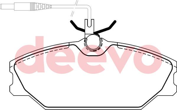 DEEVO BP54900 - Kit de plaquettes de frein, frein à disque cwaw.fr