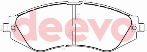 DEEVO BP54980 - Kit de plaquettes de frein, frein à disque cwaw.fr