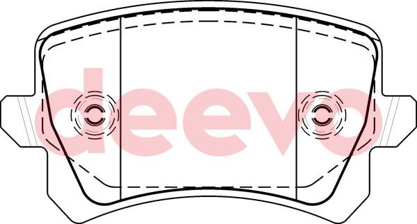 DEEVO BP54460 - Kit de plaquettes de frein, frein à disque cwaw.fr