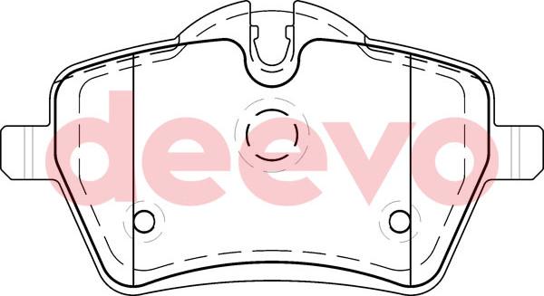 DEEVO BP54420 - Kit de plaquettes de frein, frein à disque cwaw.fr