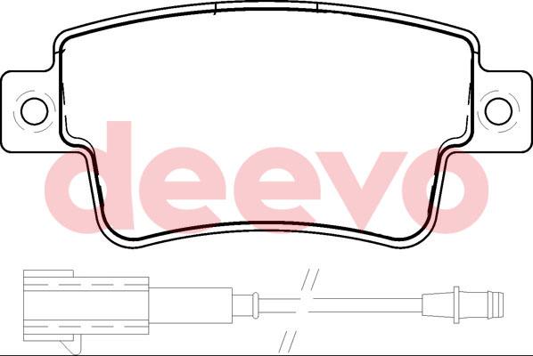 DEEVO BP54500 - Kit de plaquettes de frein, frein à disque cwaw.fr