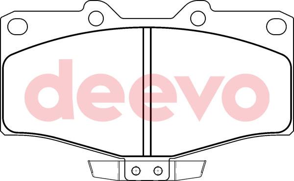 DEEVO BP54160 - Kit de plaquettes de frein, frein à disque cwaw.fr