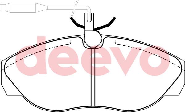 DEEVO BP54100 - Kit de plaquettes de frein, frein à disque cwaw.fr