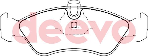 DEEVO BP54880 - Kit de plaquettes de frein, frein à disque cwaw.fr