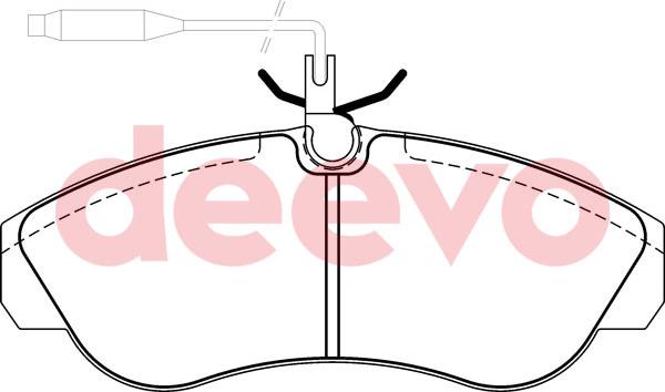 DEEVO BP54820 - Kit de plaquettes de frein, frein à disque cwaw.fr