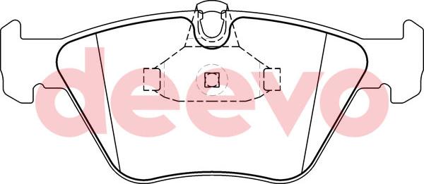 DEEVO BP54760 - Kit de plaquettes de frein, frein à disque cwaw.fr