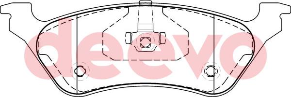 DEEVO BP55960 - Kit de plaquettes de frein, frein à disque cwaw.fr