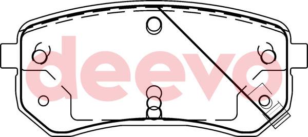 DEEVO BP55440 - Kit de plaquettes de frein, frein à disque cwaw.fr