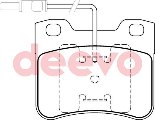 DEEVO BP55460 - Kit de plaquettes de frein, frein à disque cwaw.fr