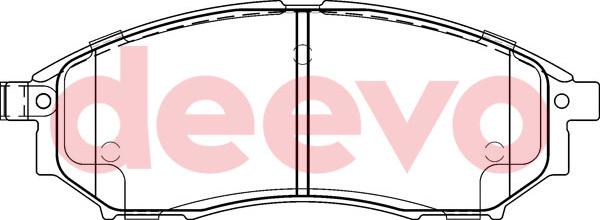 DEEVO BP55500 - Kit de plaquettes de frein, frein à disque cwaw.fr