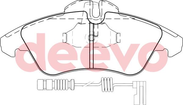 DEEVO BP55640 - Kit de plaquettes de frein, frein à disque cwaw.fr