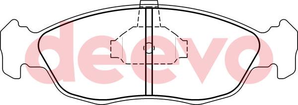 DEEVO BP55660 - Kit de plaquettes de frein, frein à disque cwaw.fr