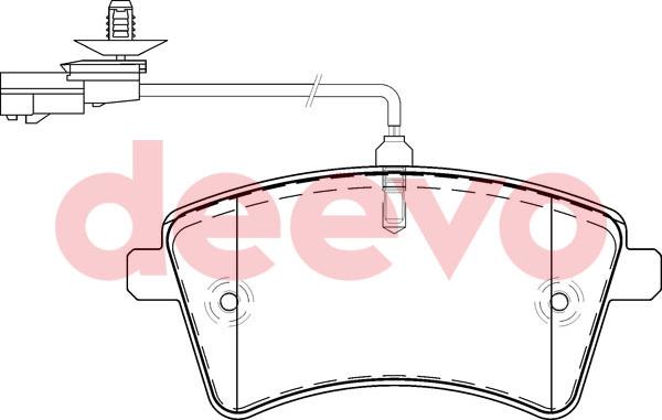 DEEVO BP55000 - Kit de plaquettes de frein, frein à disque cwaw.fr