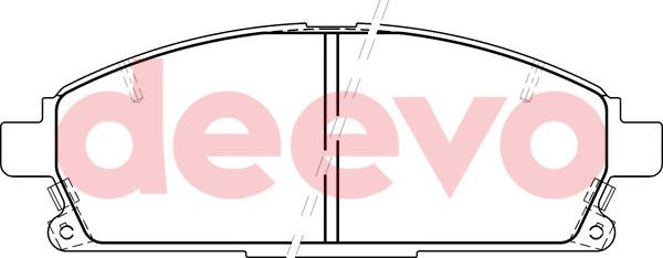 DEEVO BP55160 - Kit de plaquettes de frein, frein à disque cwaw.fr