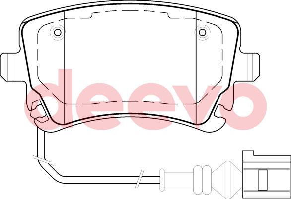 DEEVO BP55100 - Kit de plaquettes de frein, frein à disque cwaw.fr