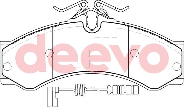 DEEVO BP55840 - Kit de plaquettes de frein, frein à disque cwaw.fr