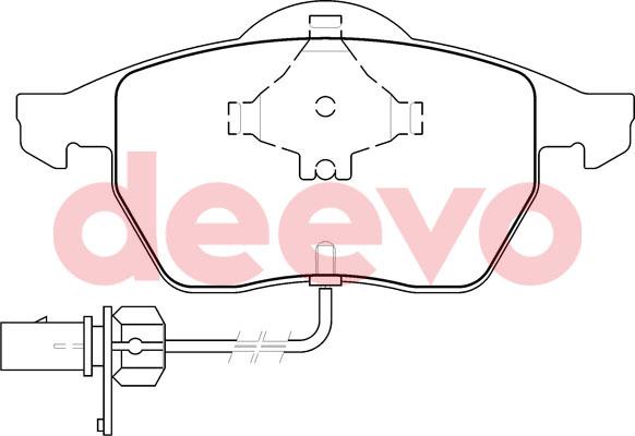 DEEVO BP55800 - Kit de plaquettes de frein, frein à disque cwaw.fr