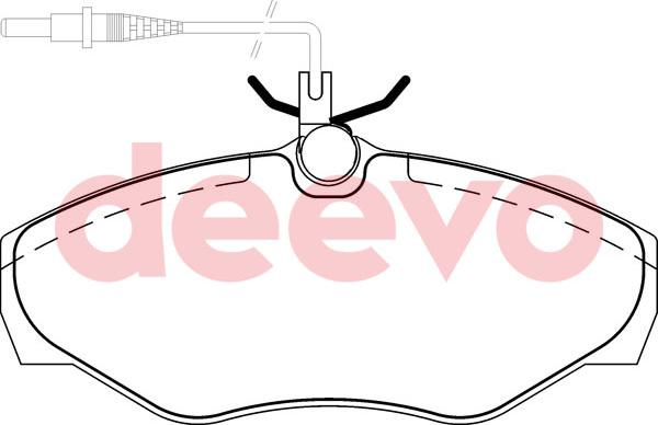 DEEVO BP55380 - Kit de plaquettes de frein, frein à disque cwaw.fr