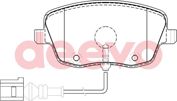 DEEVO BP55220 - Kit de plaquettes de frein, frein à disque cwaw.fr