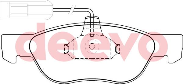 DEEVO BP55780 - Kit de plaquettes de frein, frein à disque cwaw.fr