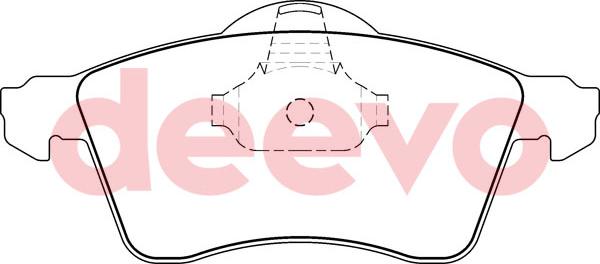 DEEVO BP56500 - Kit de plaquettes de frein, frein à disque cwaw.fr