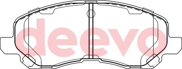 DEEVO BP56640 - Kit de plaquettes de frein, frein à disque cwaw.fr