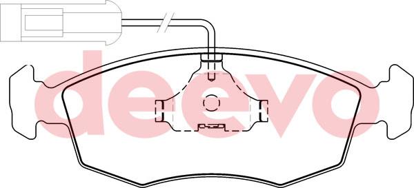 DEEVO BP56000 - Kit de plaquettes de frein, frein à disque cwaw.fr