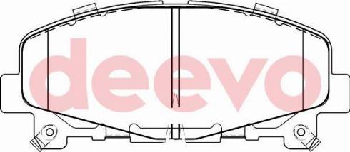 DEEVO BP56140 - Kit de plaquettes de frein, frein à disque cwaw.fr