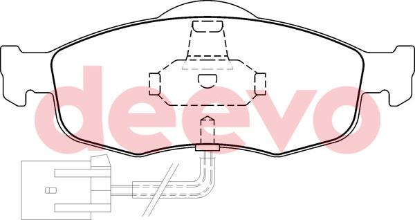 DEEVO BP56340 - Kit de plaquettes de frein, frein à disque cwaw.fr